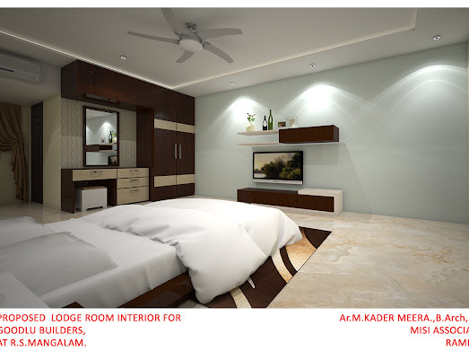 Guest bedroom interior by Misi Associates